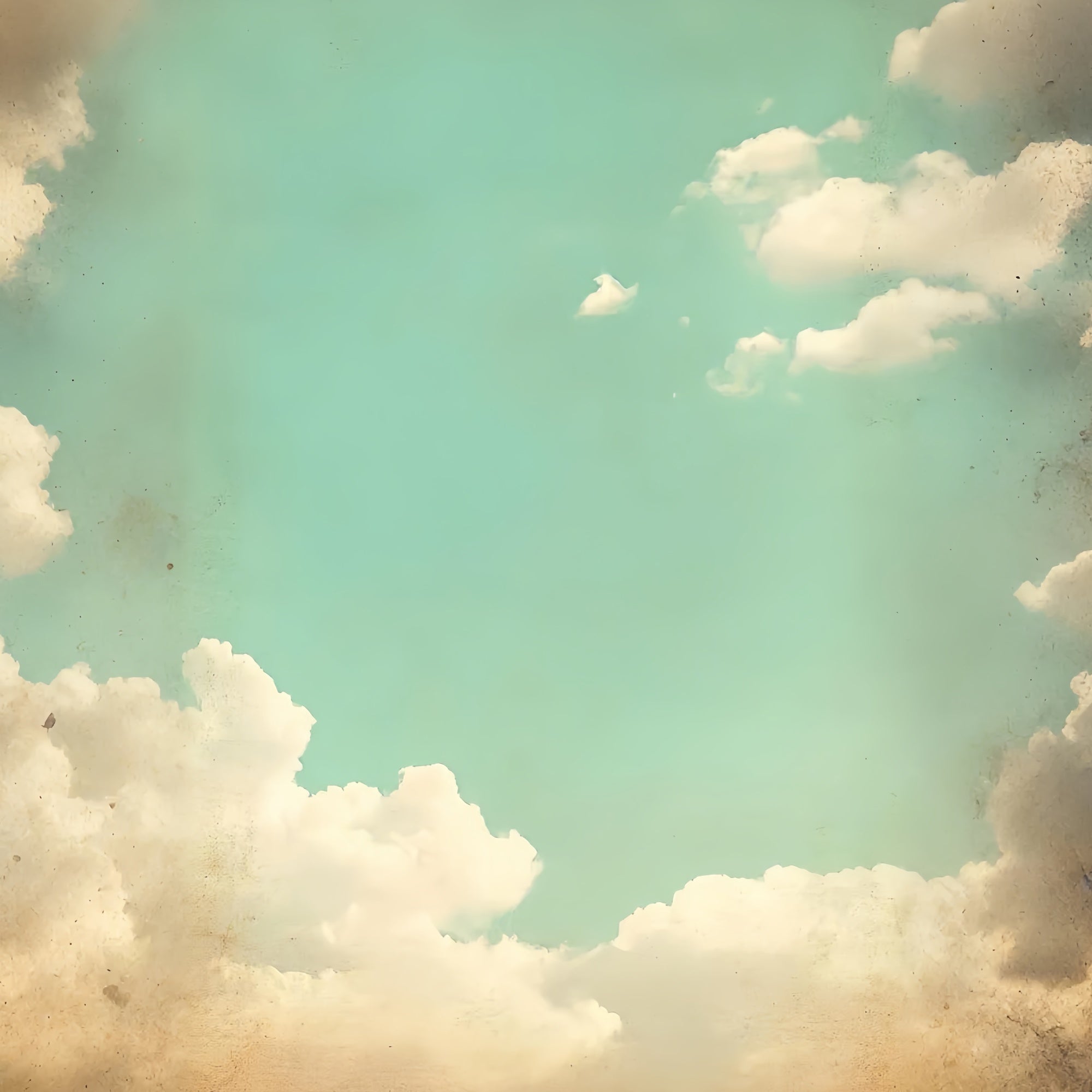 Backdrops For Portraits Retro Sky Puffy Clouds Backdrop UK CSH4-188