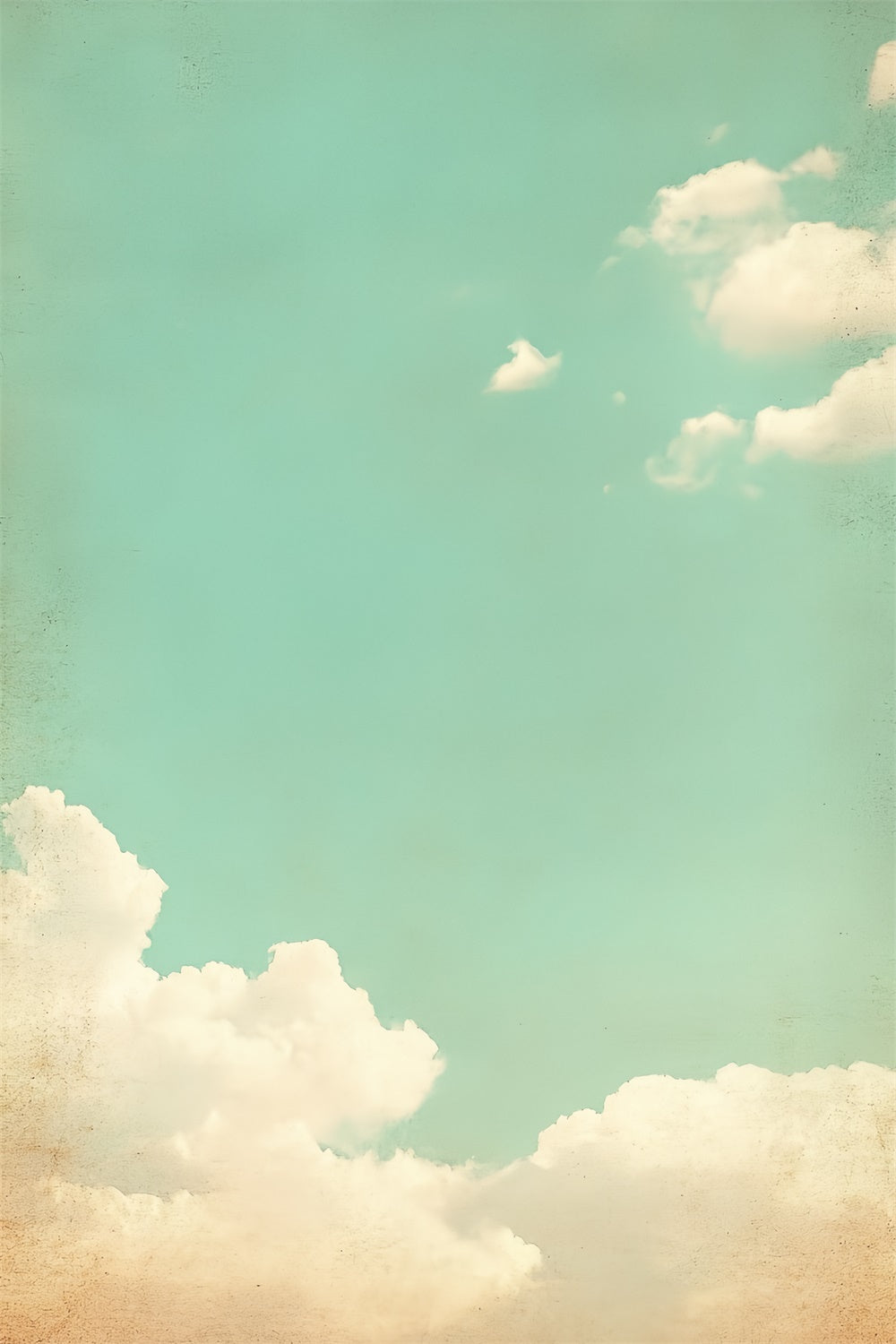 Backdrops For Portraits Retro Sky Puffy Clouds Backdrop UK CSH4-188