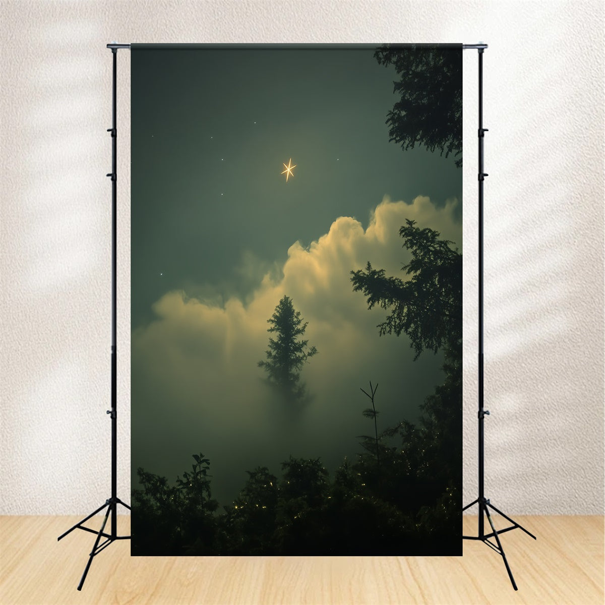 Portrait Studio Backdrops Dreamy Star Glow Forest Backdrop UK CSH4-193