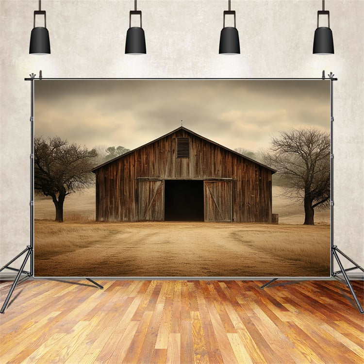 Barnyard Backdrop Old Farm Cloudy Skies Backdrop UK CSH4-219