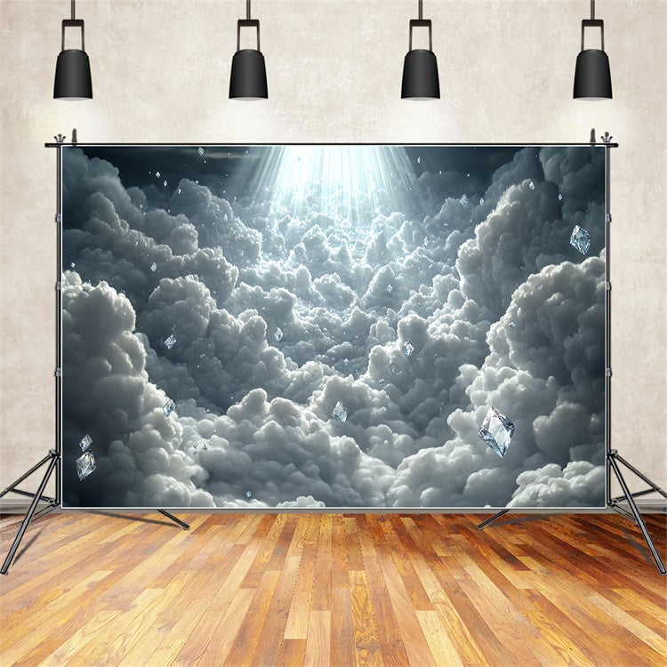 Clouds Backdrop Mystical Cloud Floating Diamonds Backdrop UK CSH4-236
