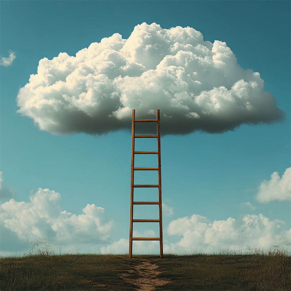 Sky With Clouds Backdrop Floating Cloud Ladder Backdrop UK CSH4-244