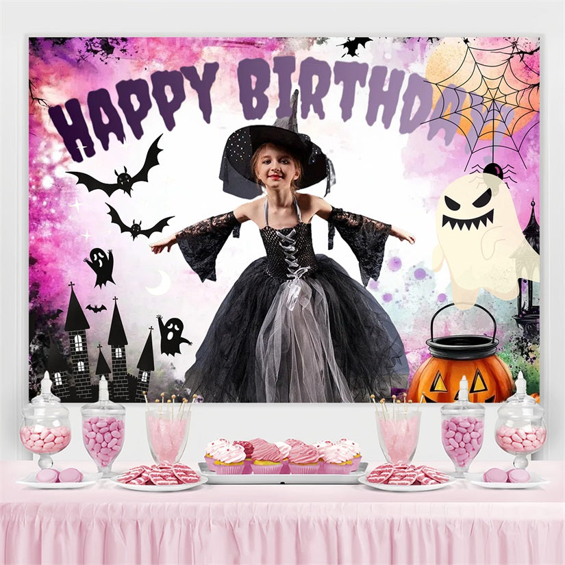 Custom Backdrops For Birthdays Halloween Castle Ghost Backdrop UK CSH4-25
