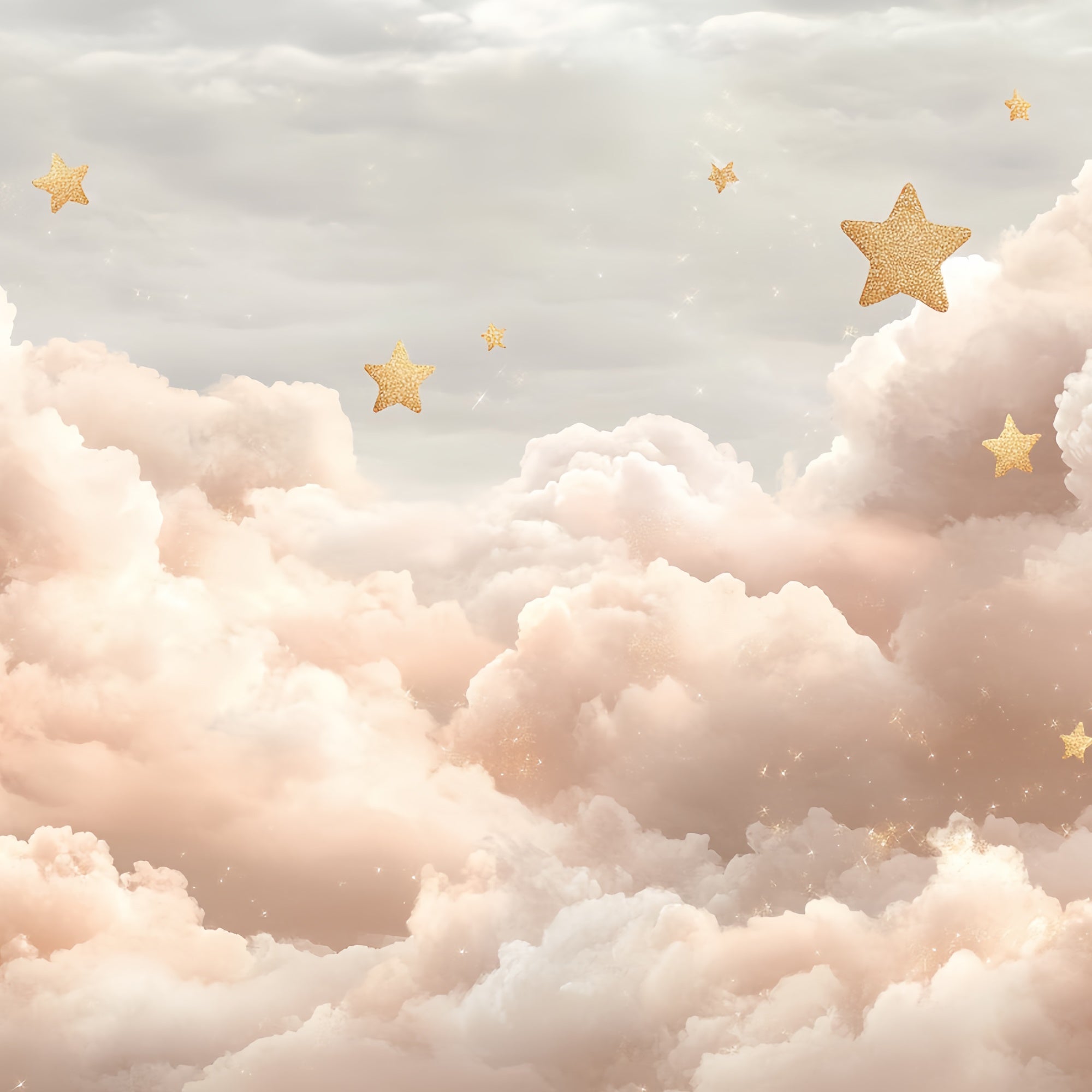 Cloud Photo Backdrop Golden Stars Dream Clouds Backdrop UK CSH4-252