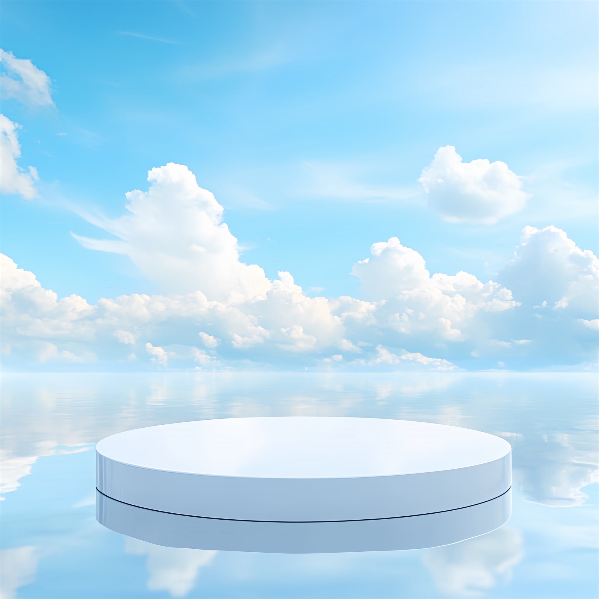 Ocean And Sky Backdrop Calm Ocean White Platform Backdrop UK CSH4-254