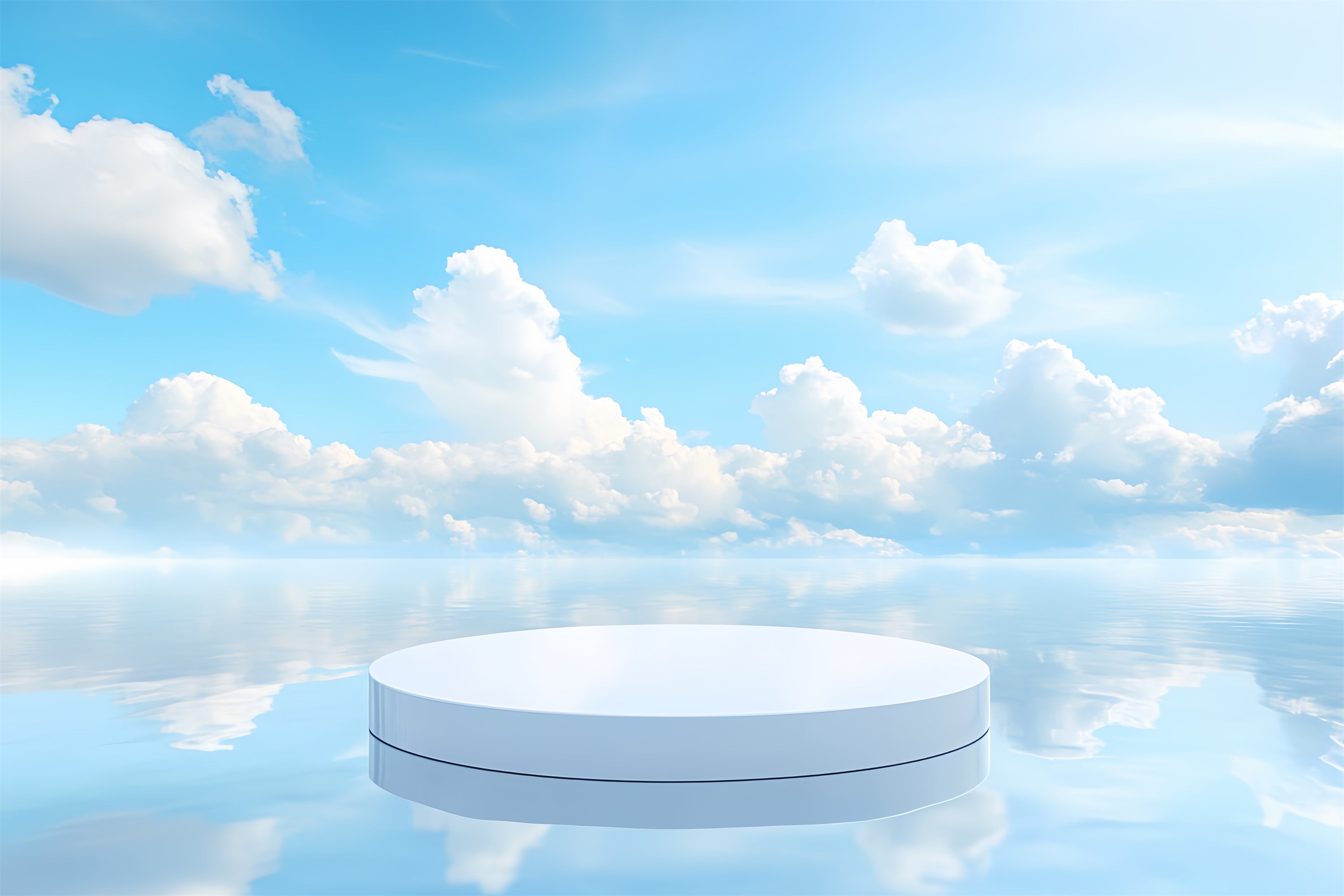 Ocean And Sky Backdrop Calm Ocean White Platform Backdrop UK CSH4-254