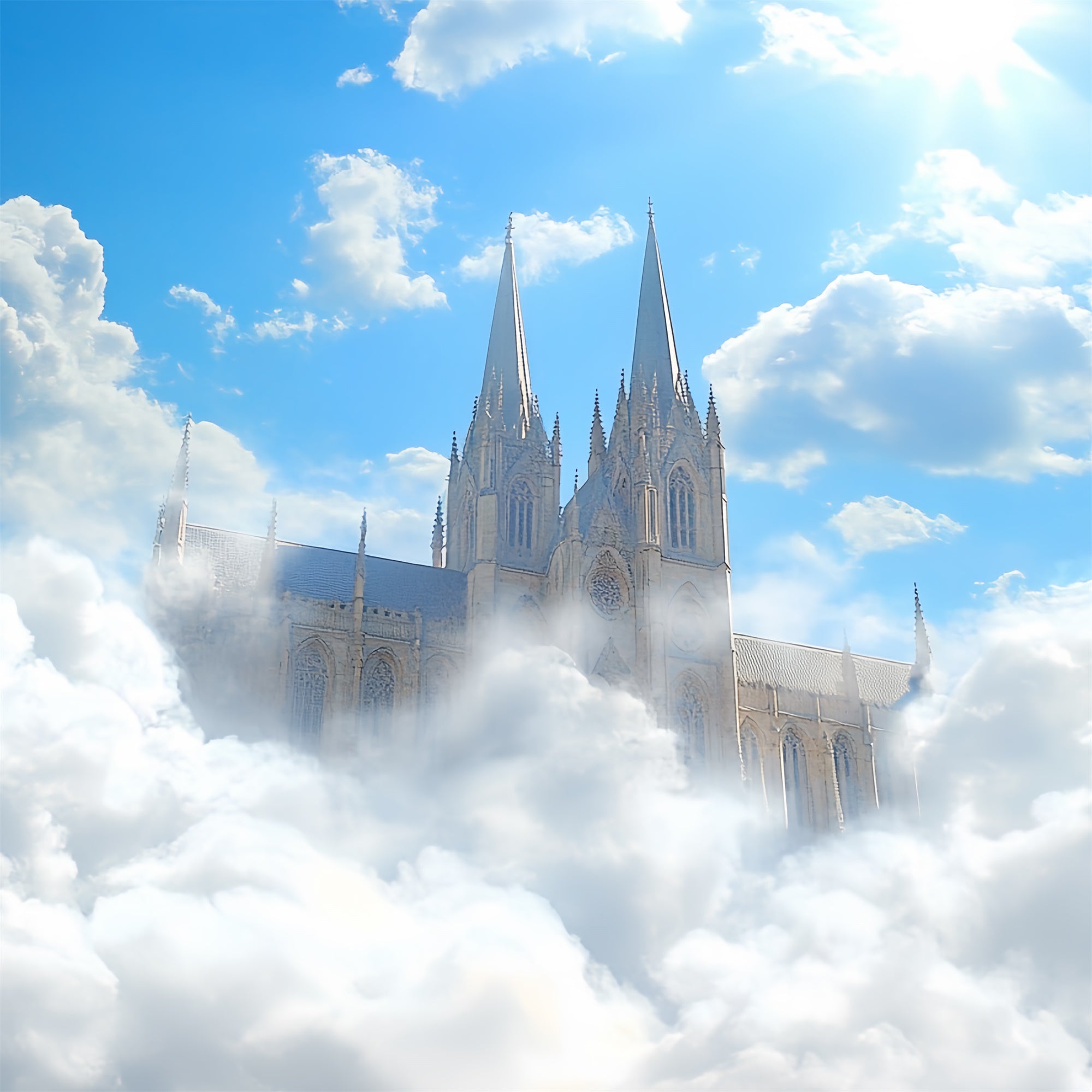 Sky And Cloud Backdrop Dreamy Sky Sacred Castle Backdrop UK CSH4-260