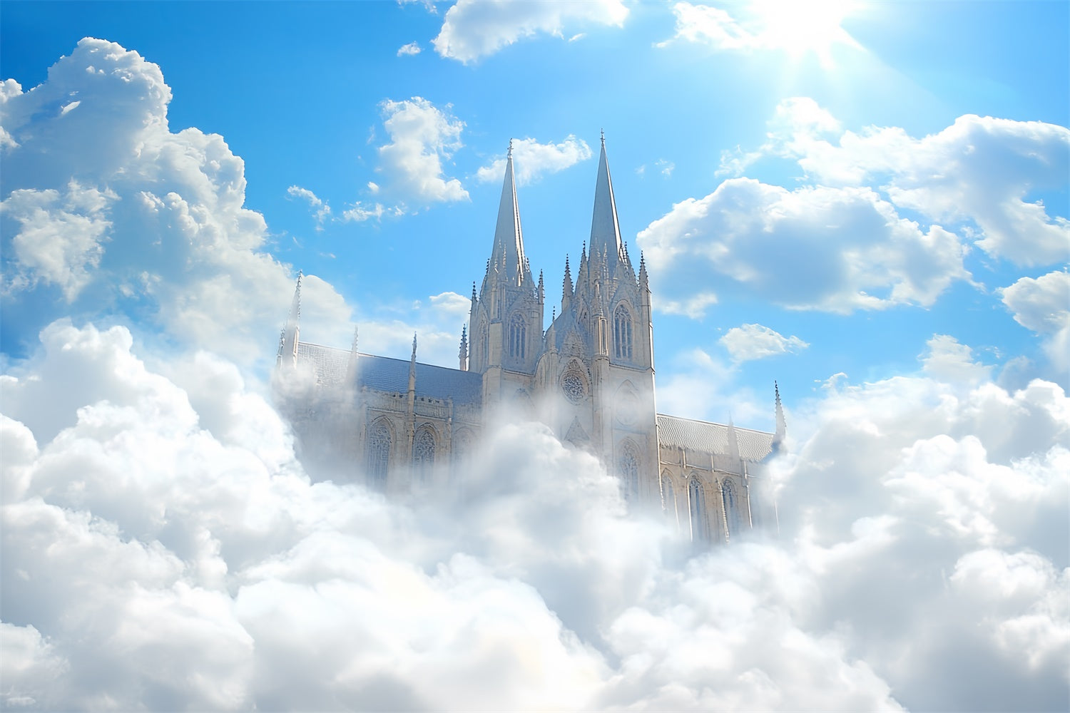 Sky And Cloud Backdrop Dreamy Sky Sacred Castle Backdrop UK CSH4-260