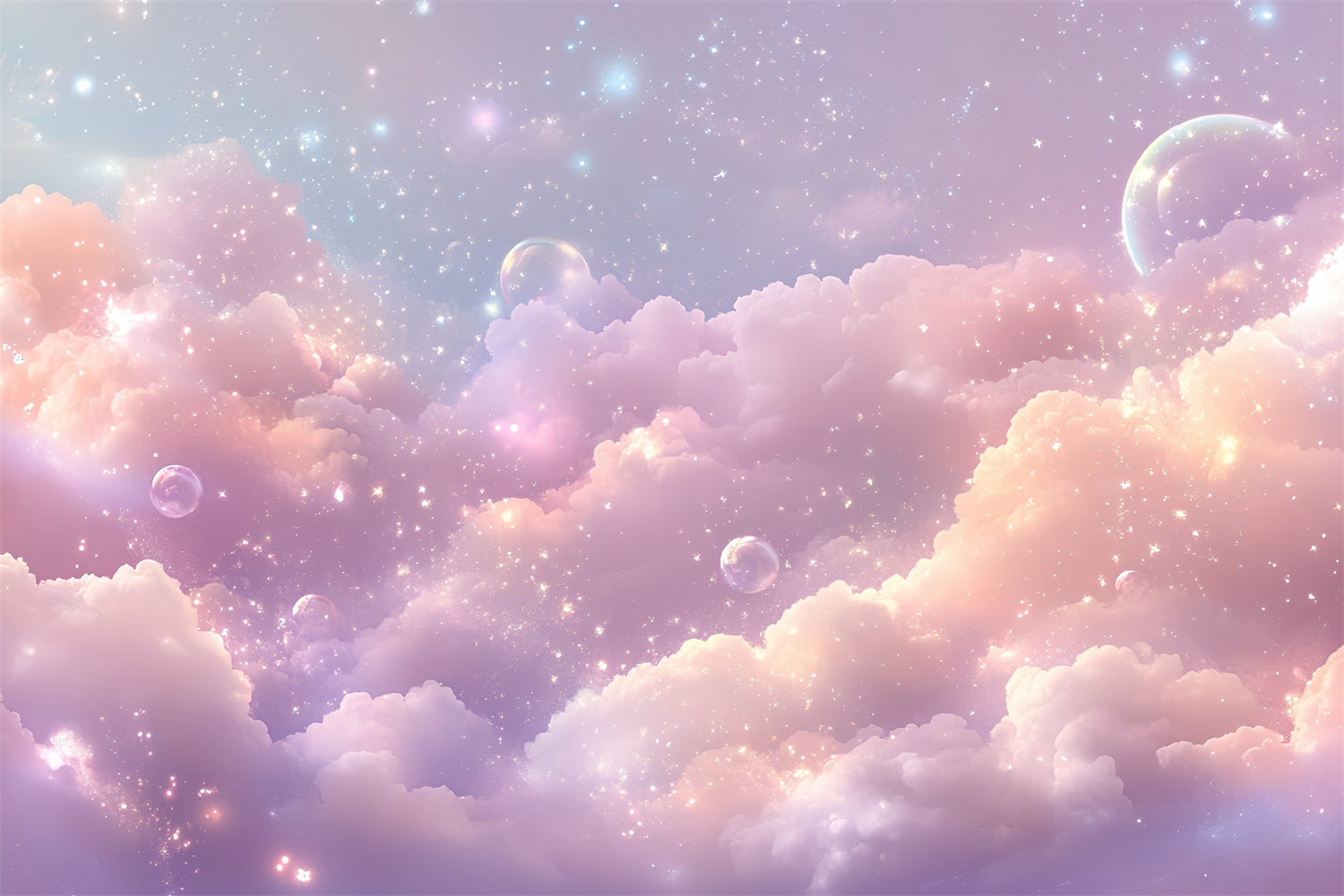 Sky Clouds Backdrop Sparkling Pastel Cloudscape Backdrop UK CSH4-262