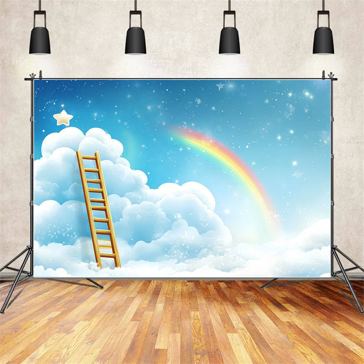 Rainbow Cloud Backdrop Dream Sky Ladder Rainbow Backdrop UK CSH4-263