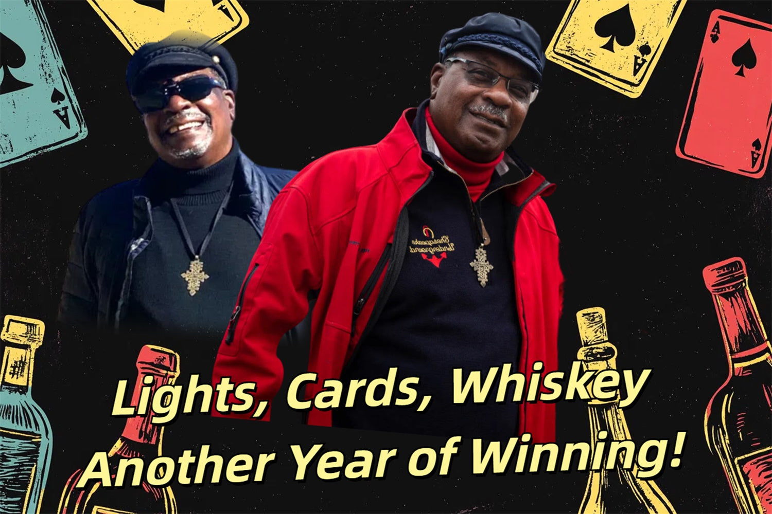 Custom Made Birthday Backdrops Poker Cards Whiskey Vibe Backdrop UK CSH4-33