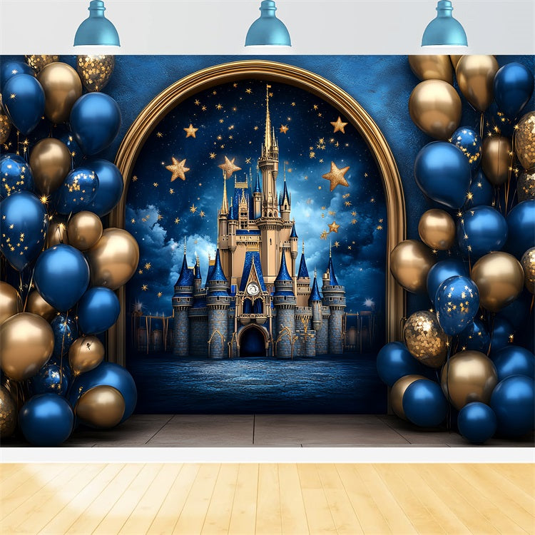 Castle Backdrops For Photography Starry Sky Balloons Backdrop UK CSH4-332