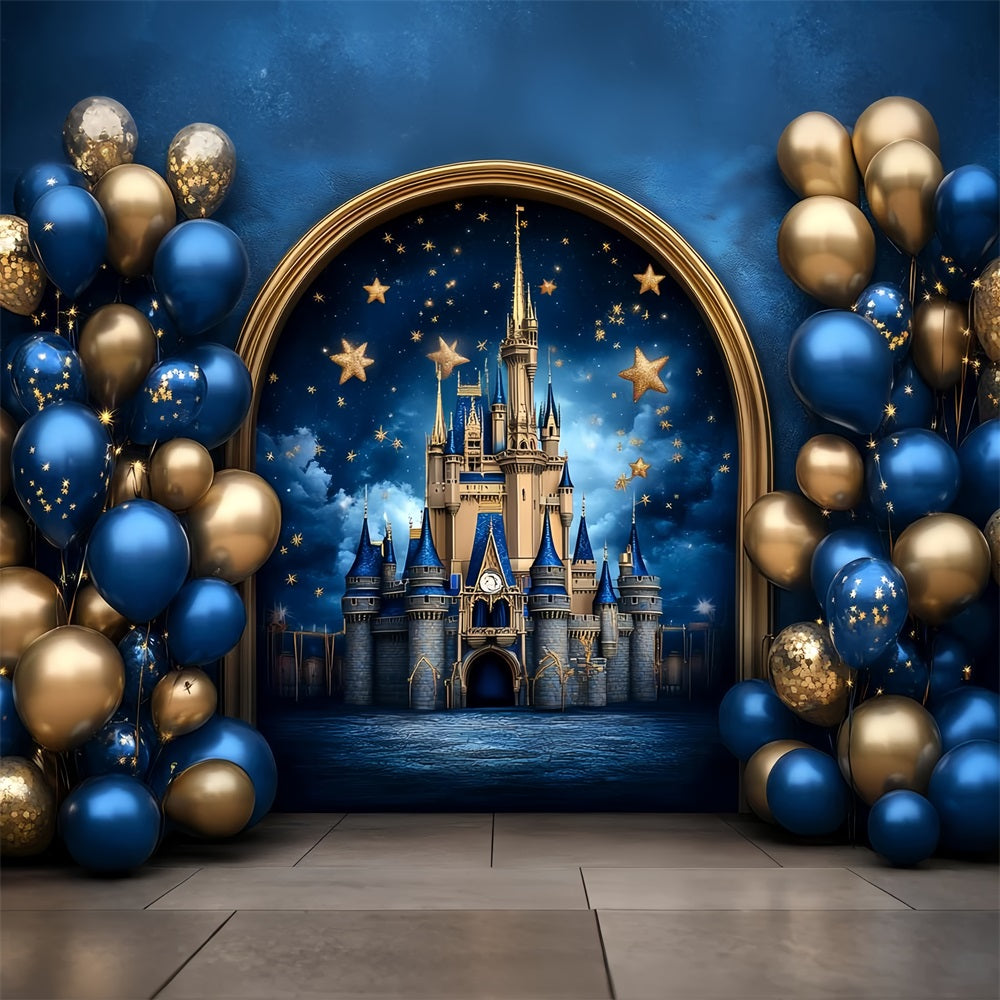 Castle Backdrops For Photography Starry Sky Balloons Backdrop UK CSH4-332