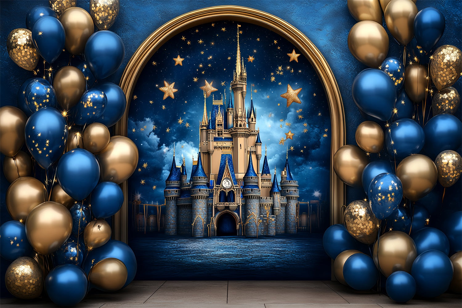 Castle Backdrops For Photography Starry Sky Balloons Backdrop UK CSH4-332
