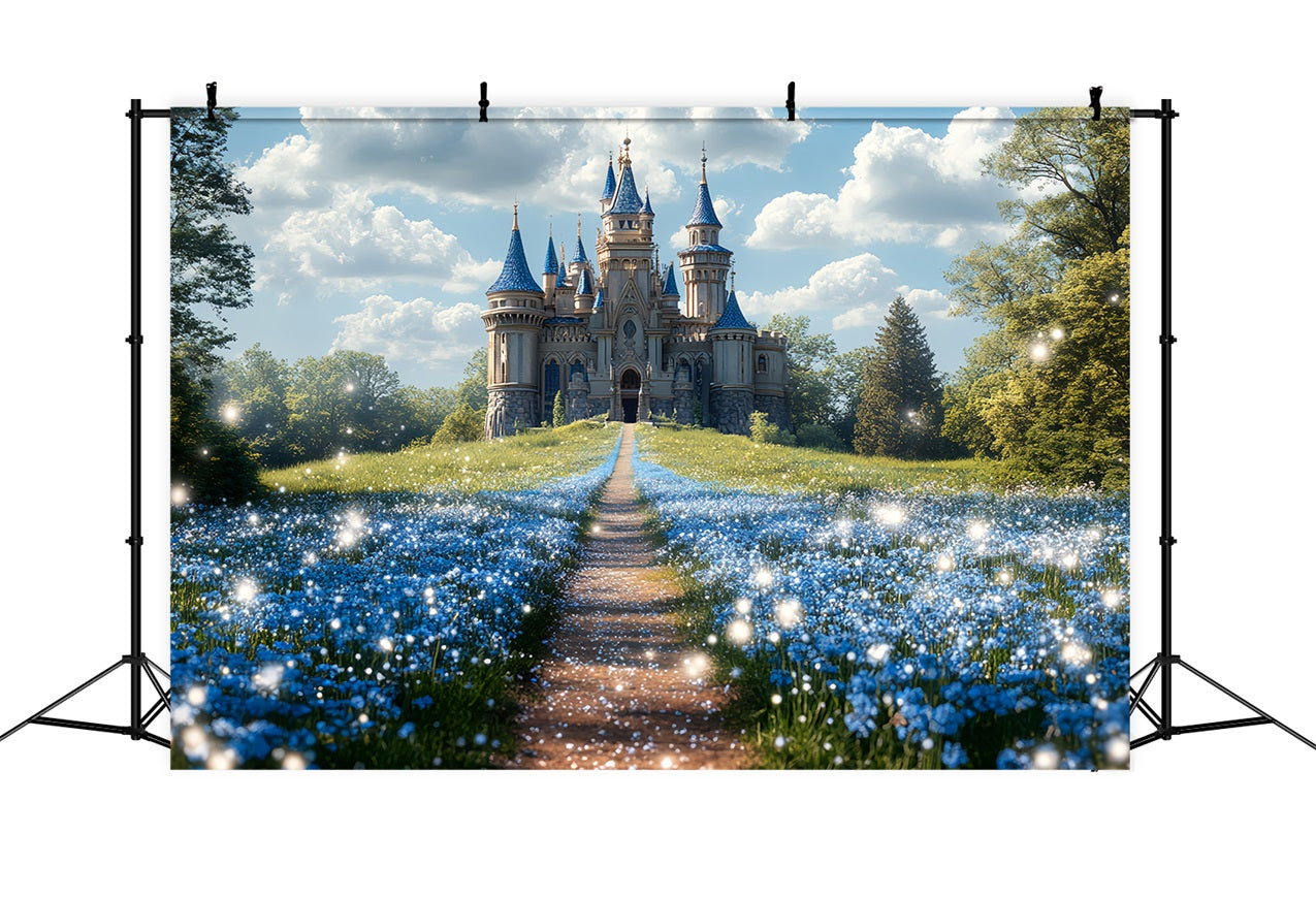 Castle Photography Backdrop Flower Path Backdrop UK CSH4-333