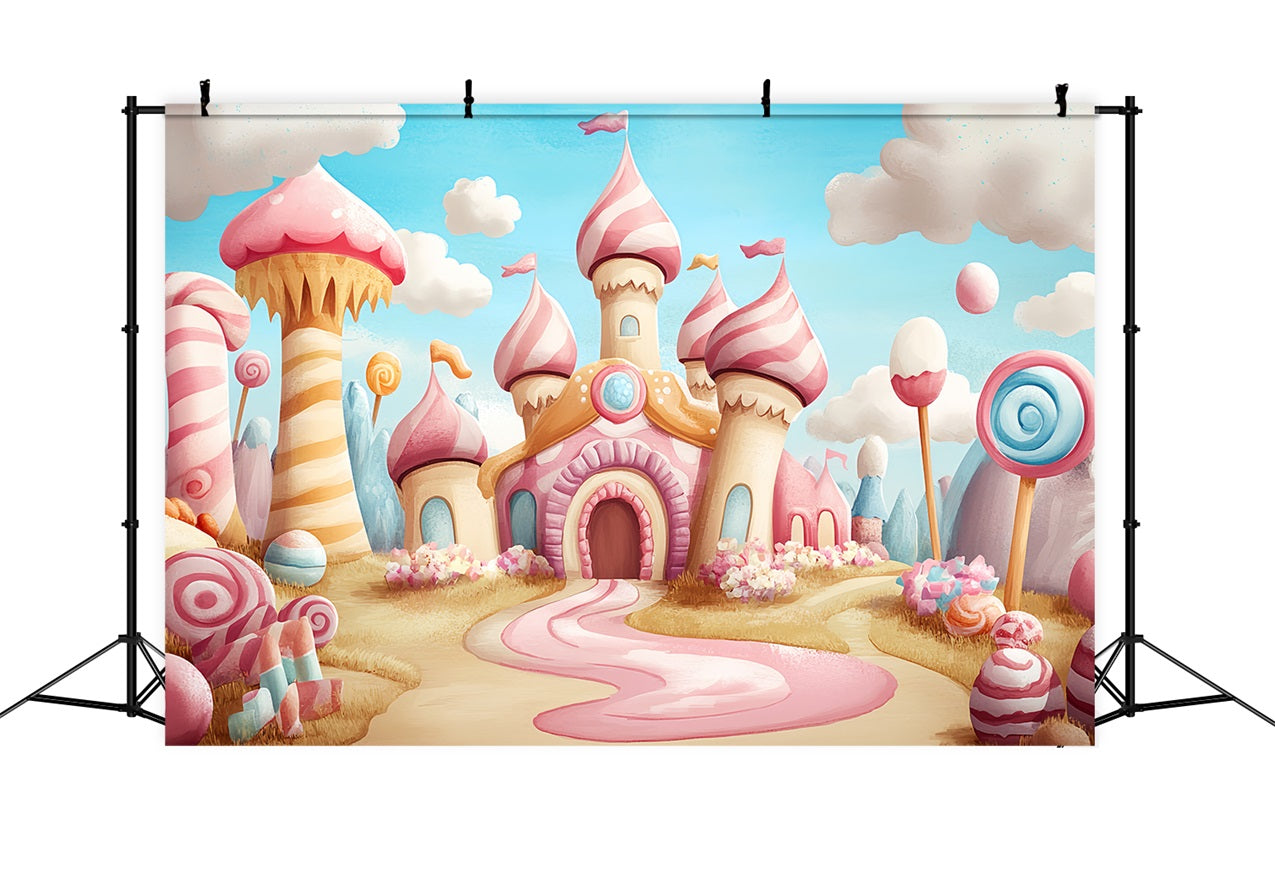 Castle Backdrops For Photography Sweet Candyland Adventure Backdrop UK CSH4-344