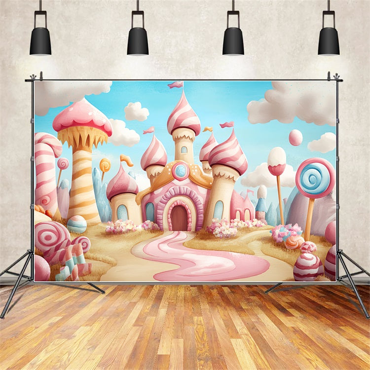 Castle Backdrops For Photography Sweet Candyland Adventure Backdrop UK CSH4-344