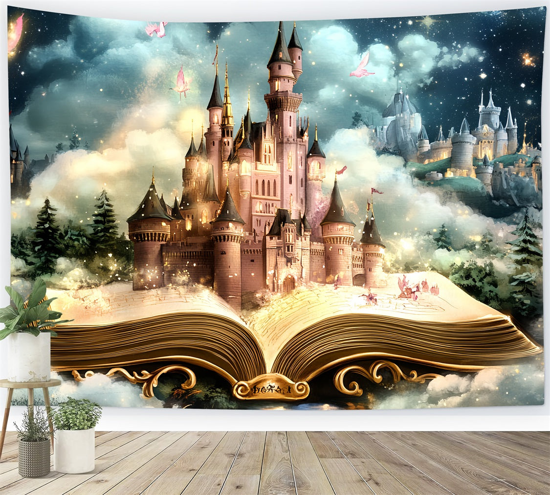 Castle Backdrops Magical Storybook Starlit Sky Backdrop UK CSH4-347