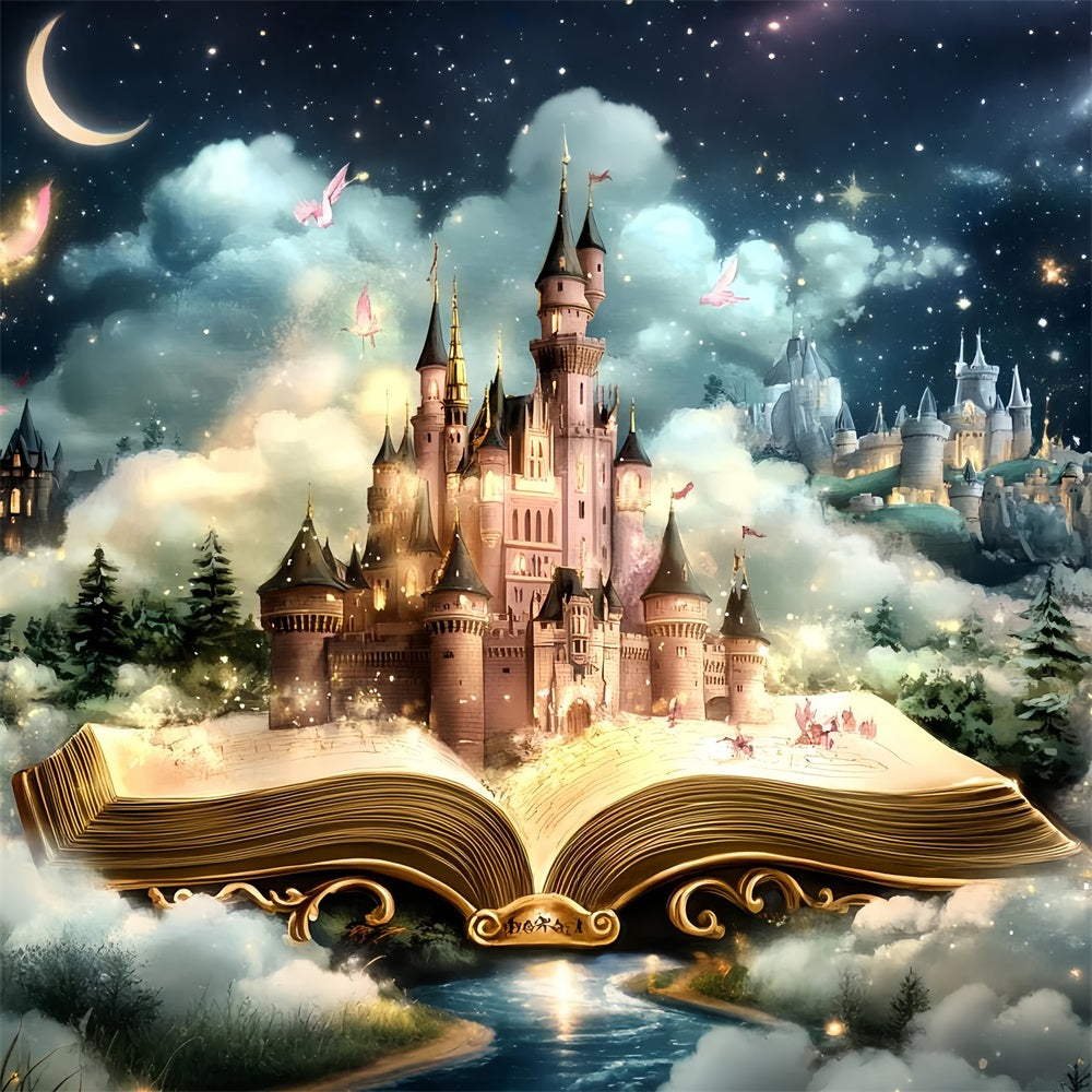 Castle Backdrops Magical Storybook Starlit Sky Backdrop UK CSH4-347