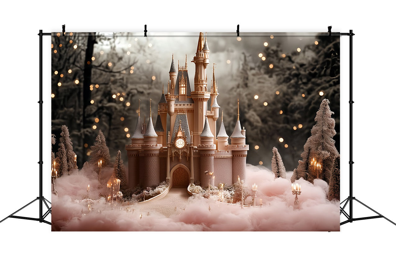 Winter Castle Backdrop Dreamland Forest Illumination Backdrop UK CSH4-351