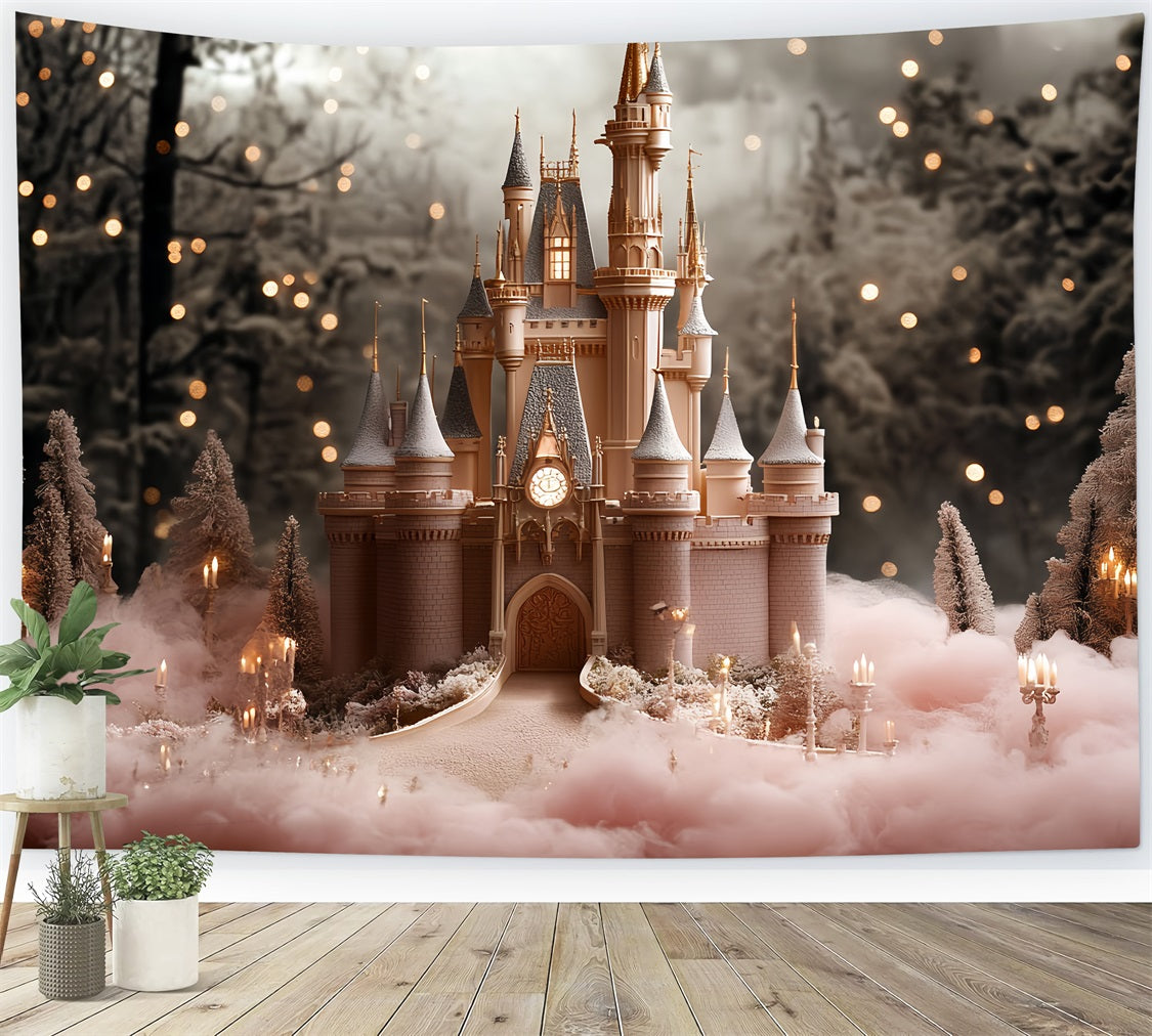 Winter Castle Backdrop Dreamland Forest Illumination Backdrop UK CSH4-351