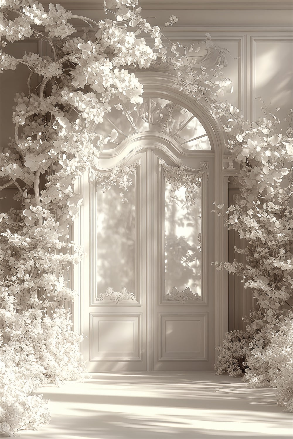 Inside Castle Backdrop White Blossom Arch Backdrop UK CSH4-357