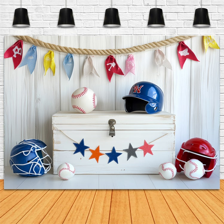Baseball Backdrop Bright Youth Baseball Set Backdrop UK CSH4-373