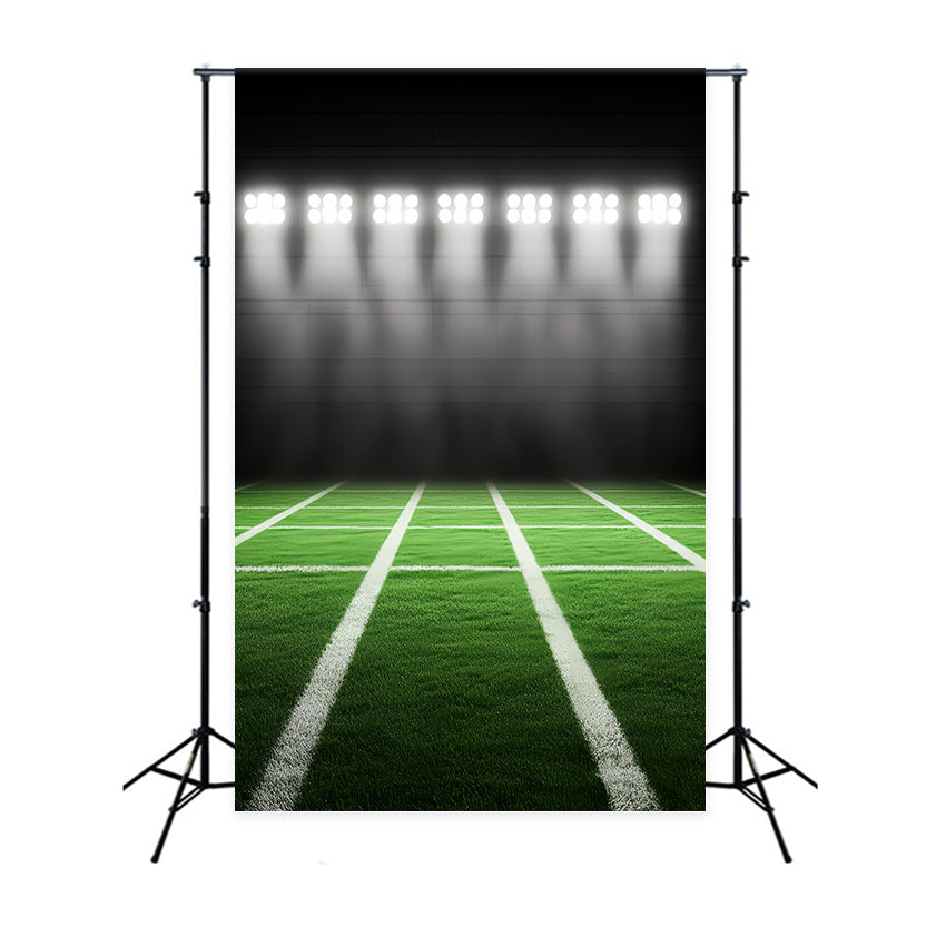 Football Field Backdrop Bright Lights Training Field Backdrop UK CSH4-376