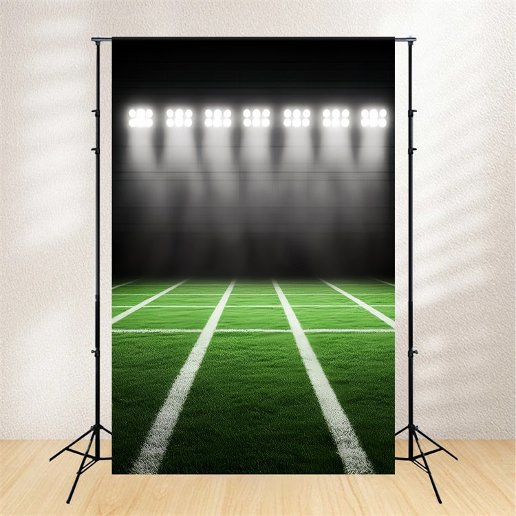 Football Field Backdrop Bright Lights Training Field Backdrop UK CSH4-376
