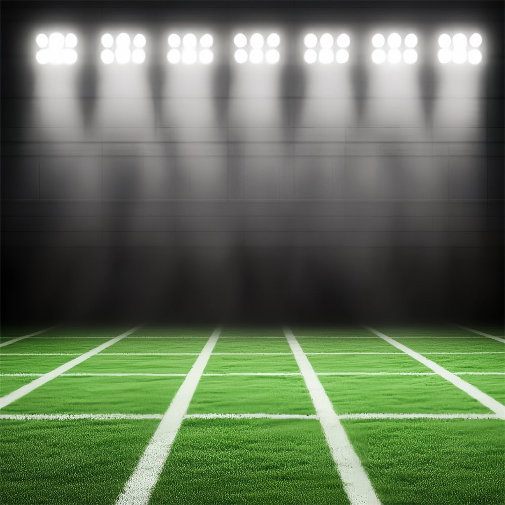 Football Field Backdrop Bright Lights Training Field Backdrop UK CSH4-376