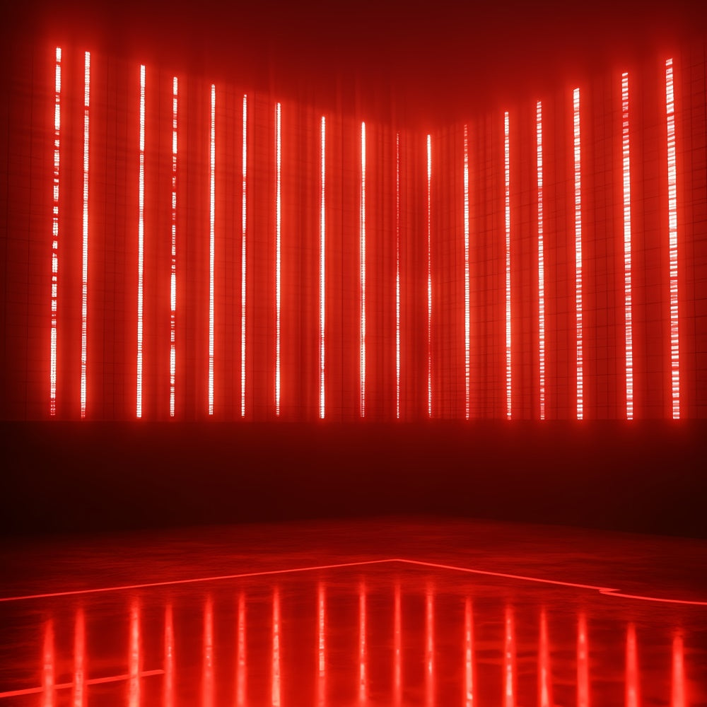 Sports Theme Backdrop Red Laser Strip Court Backdrop UK CSH4-383