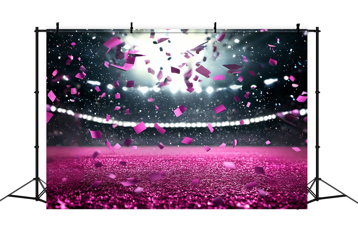 Sports Backdrop Sparkling Pink Confetti Stadium Backdrop UK CSH4-390