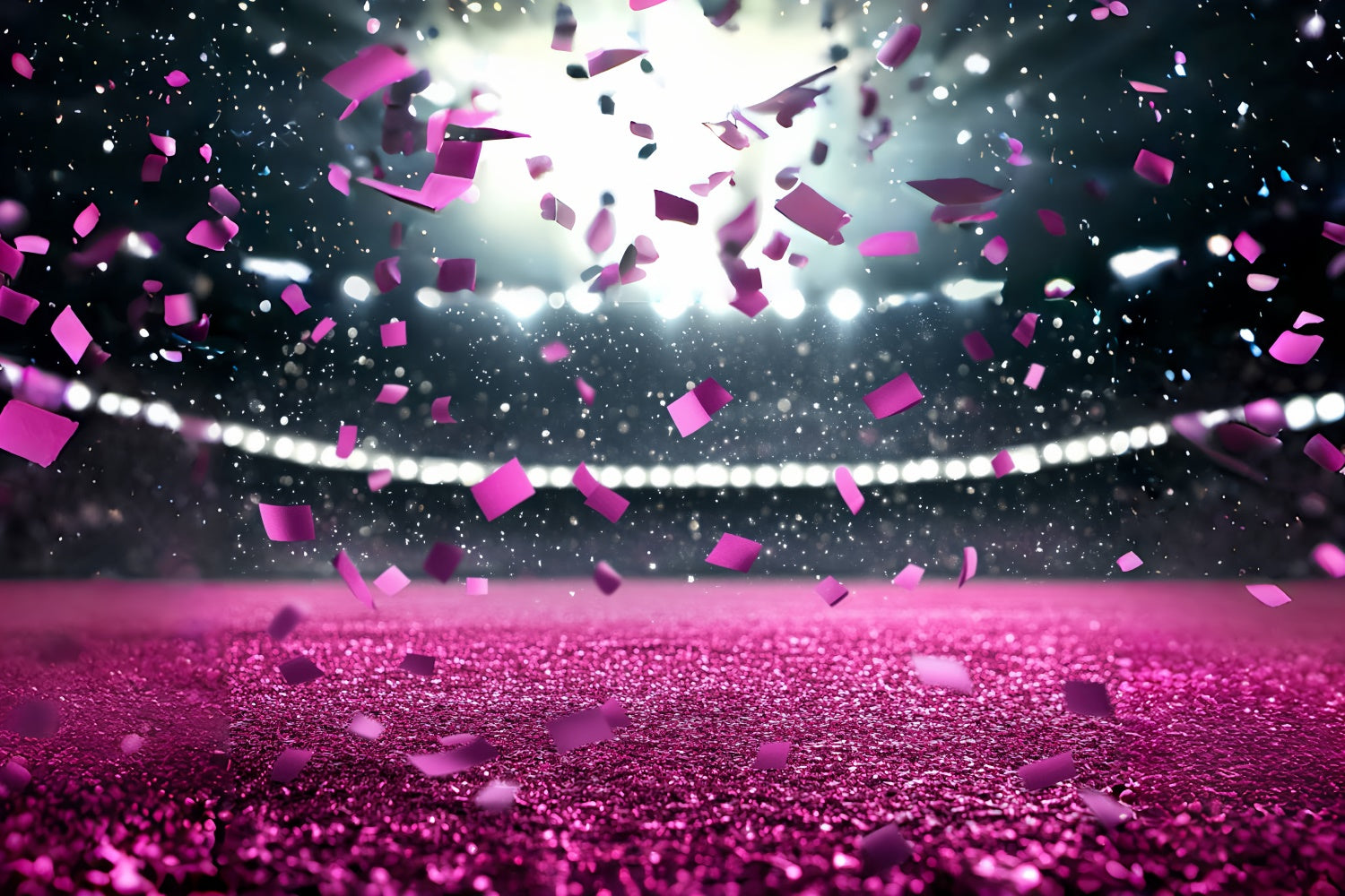 Sports Backdrop Sparkling Pink Confetti Stadium Backdrop UK CSH4-390
