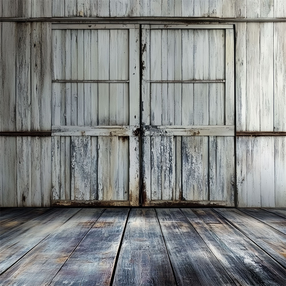 Retro Backdrops Rustic Farmhouse Barn Door Vintage Backdrops UK CSH4-396