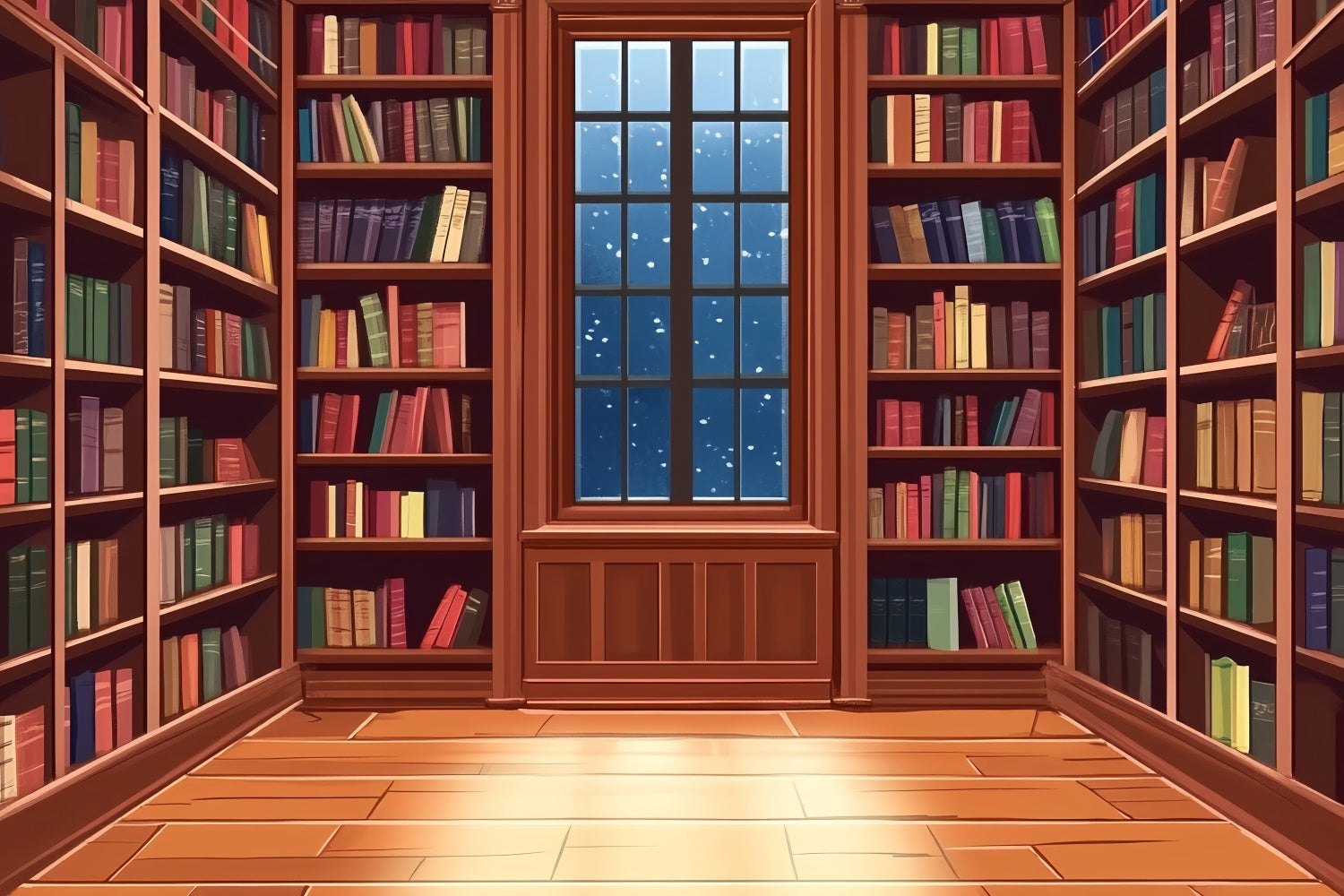 Vintage Backdrop For Photoshoot Wooden Book Room Backdrop UK CSH4-405