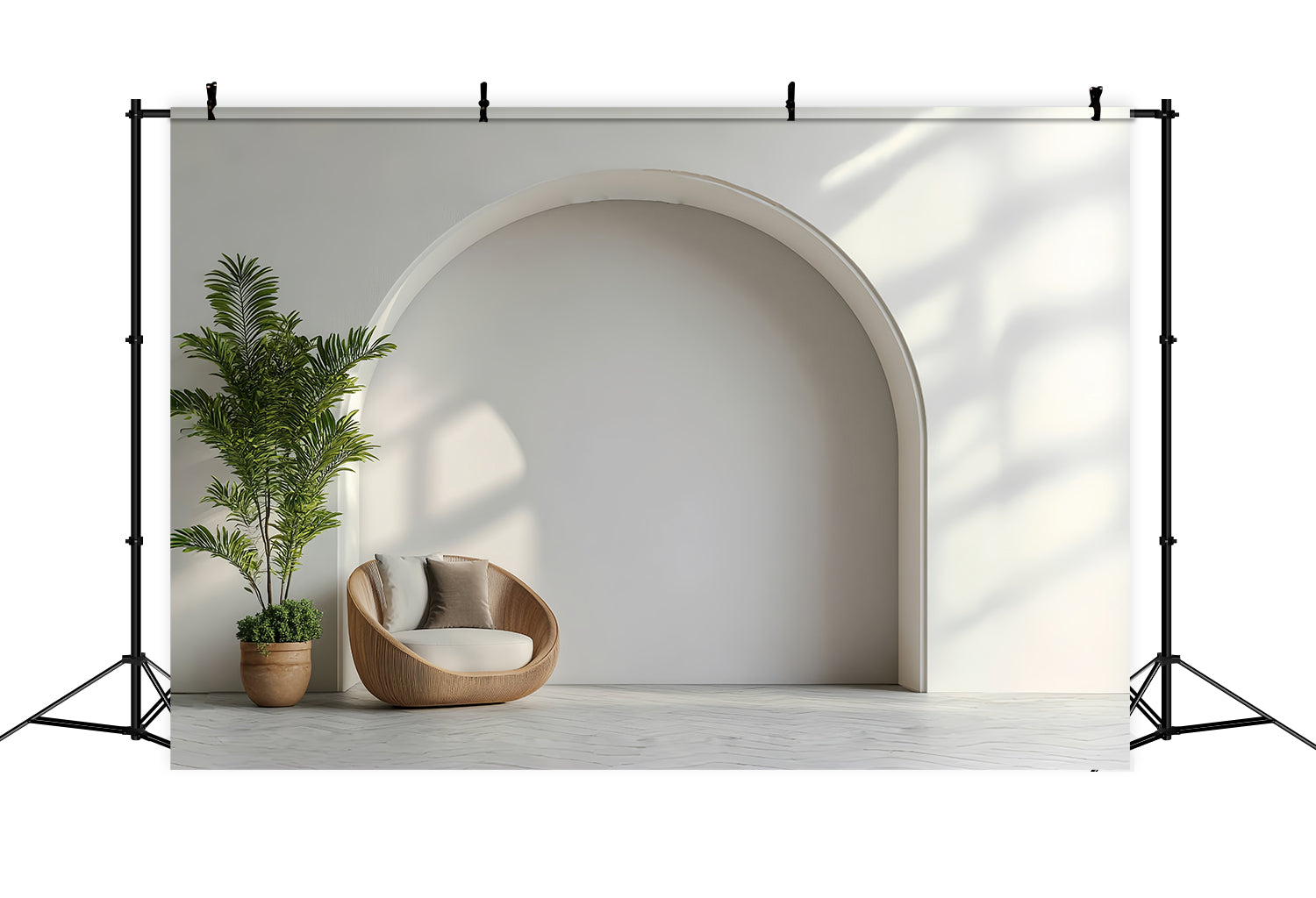 Architecture Backdrop Soft White Modern Archway Backdrop UK CSH4-417