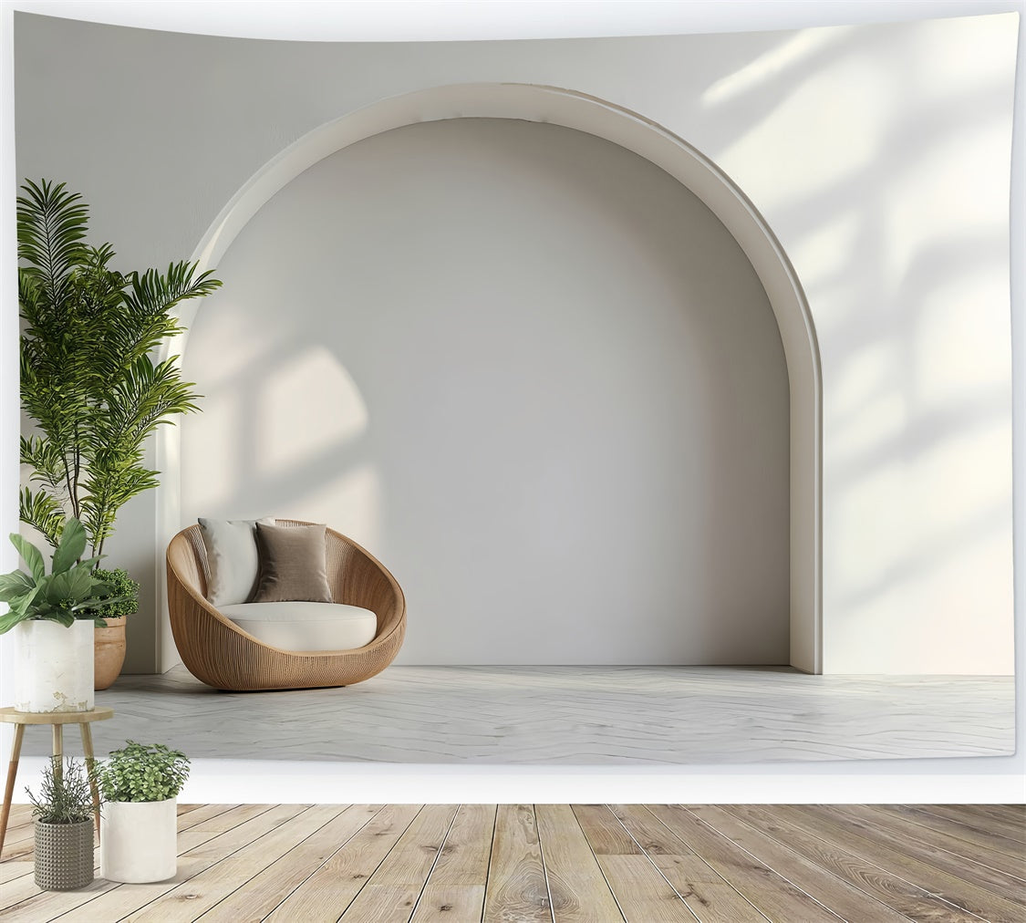Architecture Backdrop Soft White Modern Archway Backdrop UK CSH4-417
