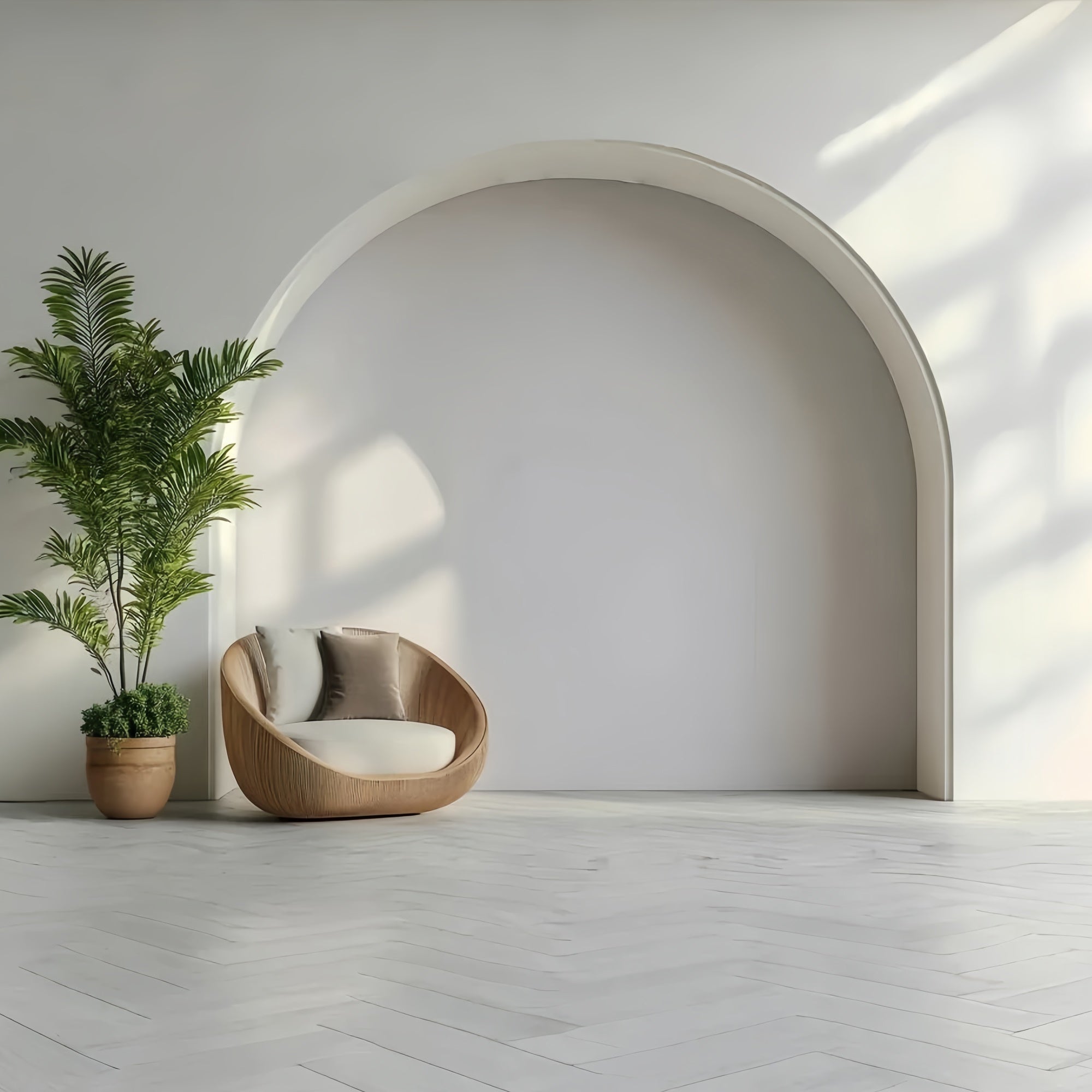 Architecture Backdrop Soft White Modern Archway Backdrop UK CSH4-417