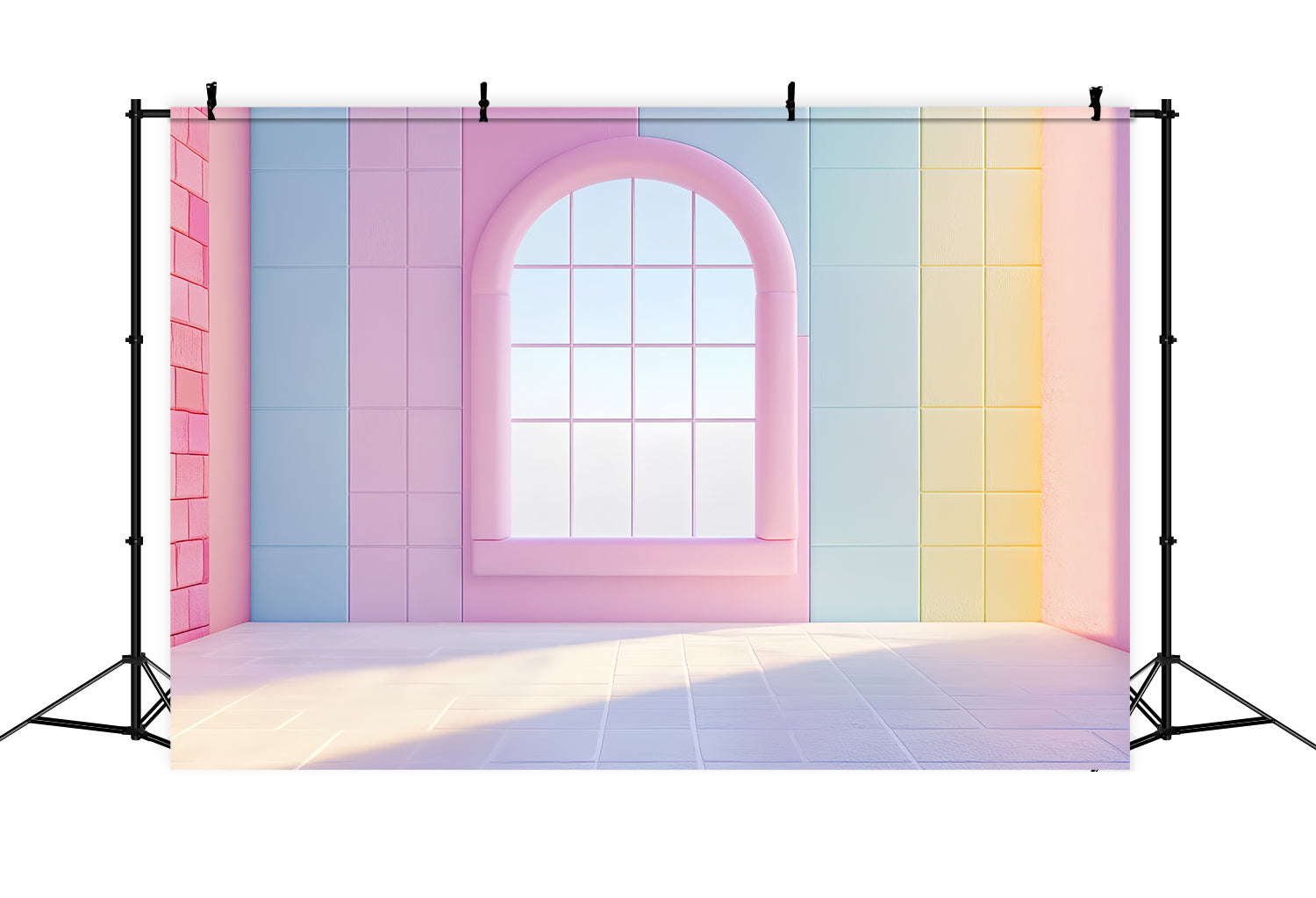 Architecture Backdrop Candy Window Arched Wall Backdrop UK CSH4-419