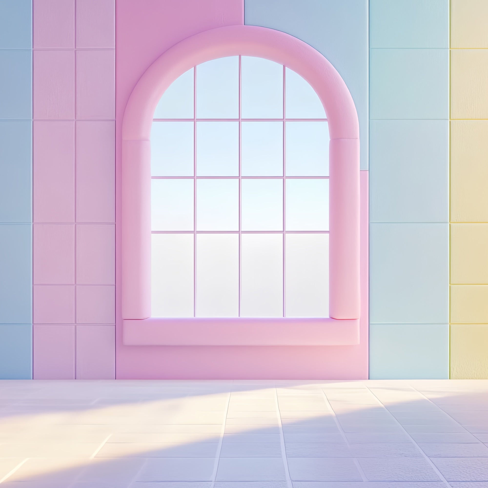 Architecture Backdrop Candy Window Arched Wall Backdrop UK CSH4-419