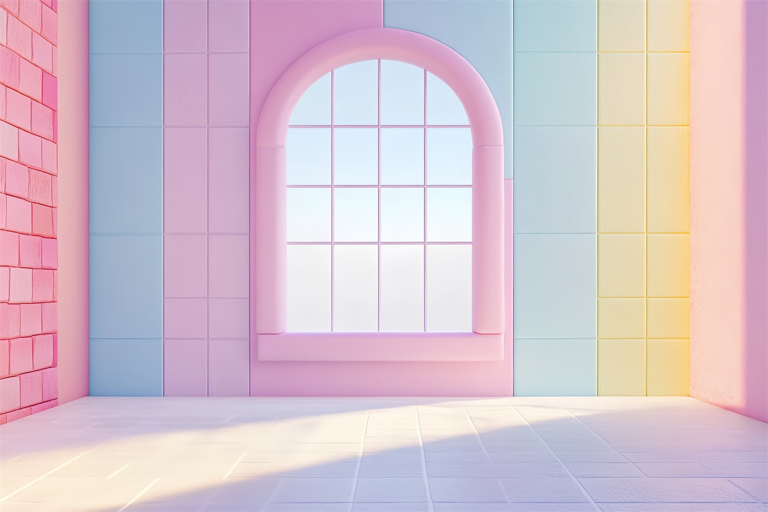 Architecture Backdrop Candy Window Arched Wall Backdrop UK CSH4-419