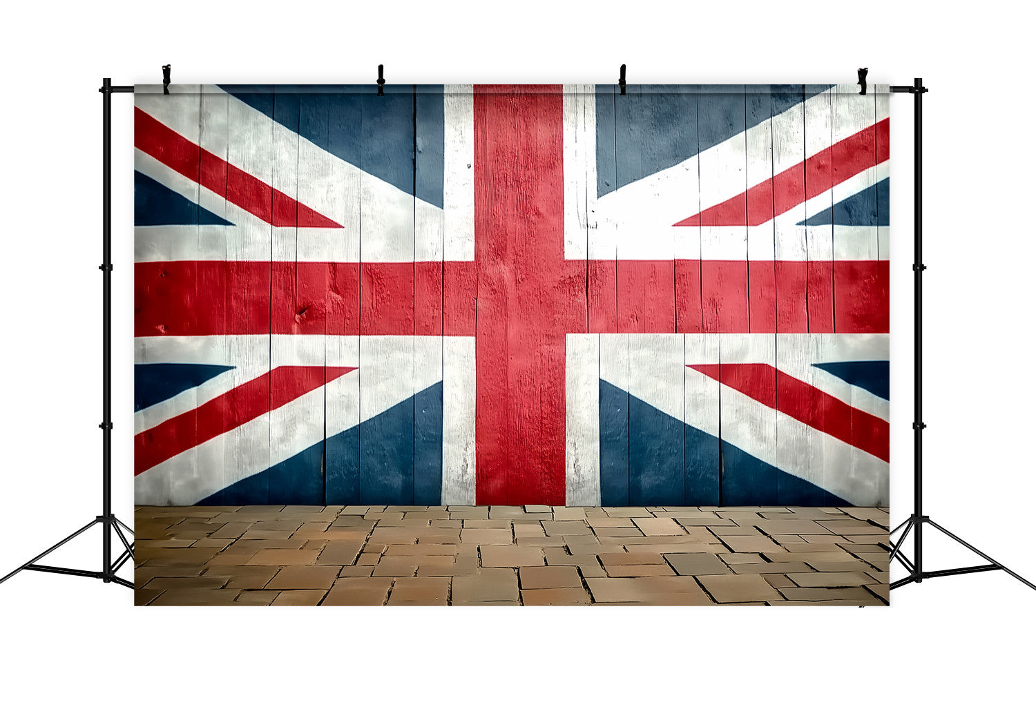 Vintage Backdrop For Photoshoot Classic Flag Wooden Panel Backdrop UK CSH4-421