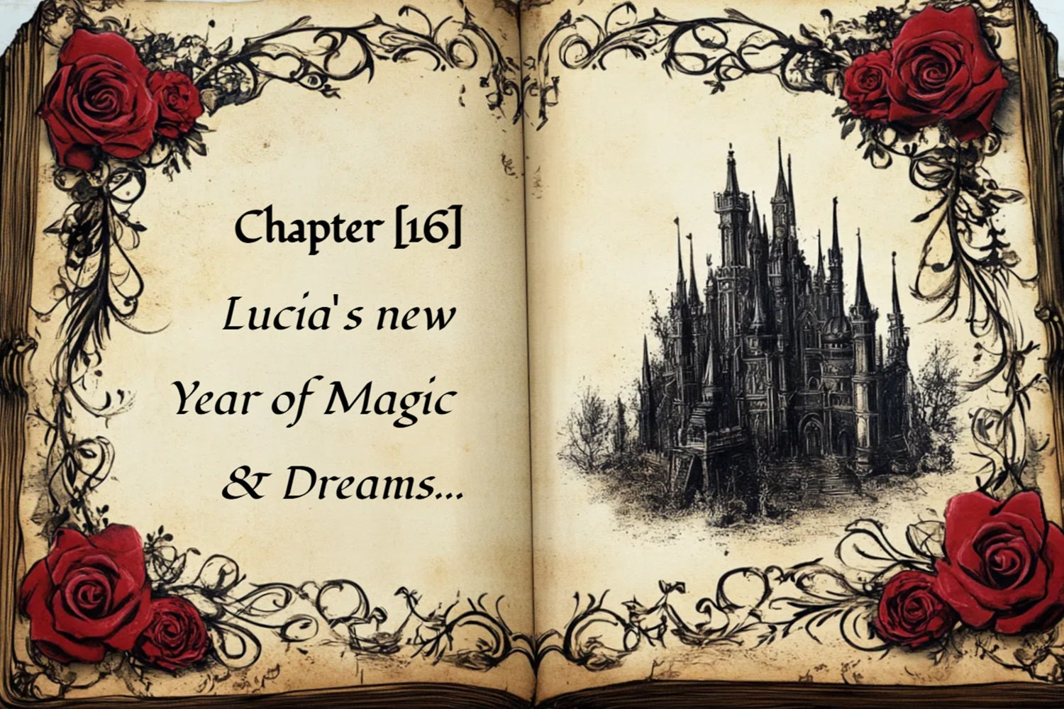 Custom Made Birthday Backdrops Vintage Book Castle Magic Backdrop UK CSH4-44