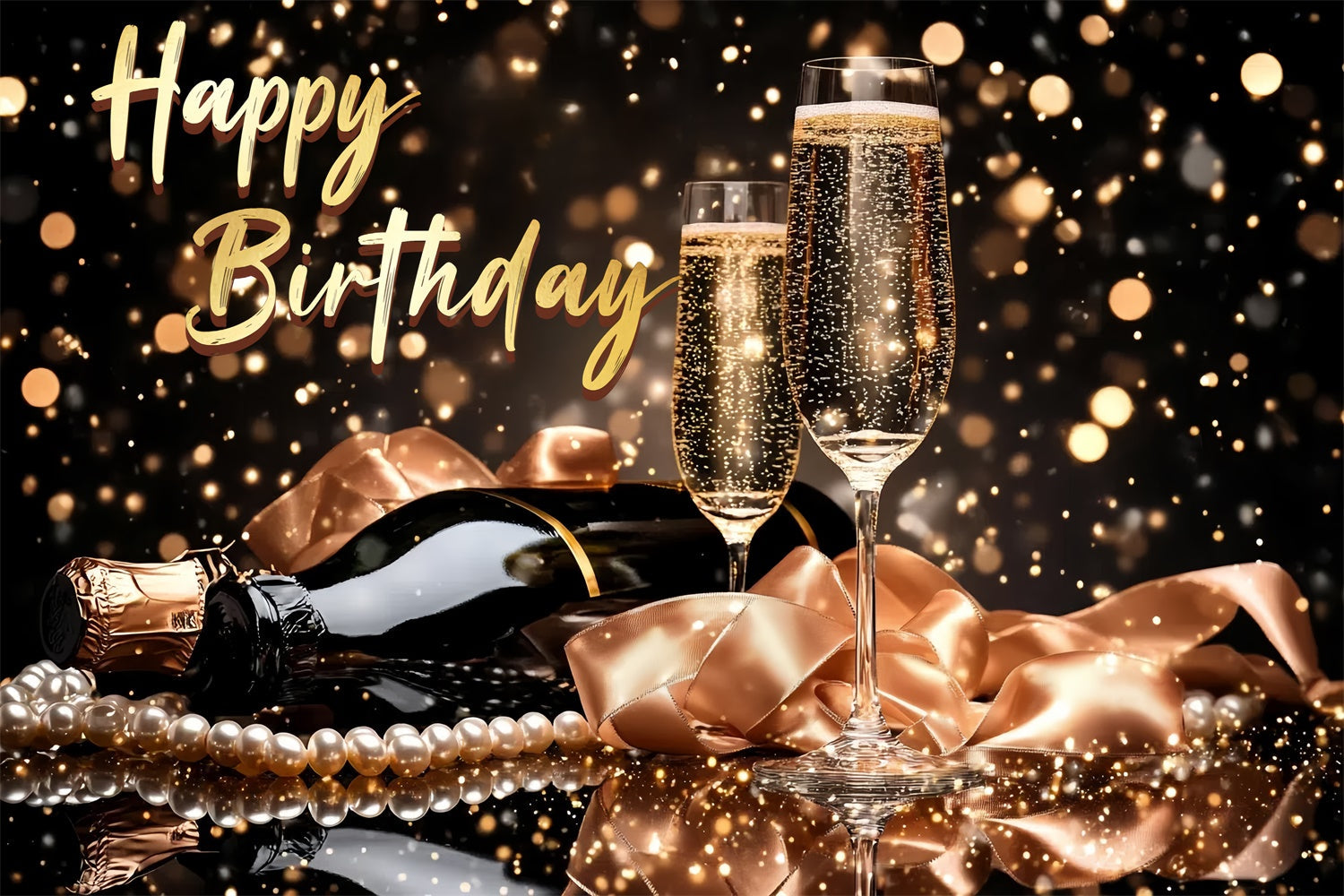 Custom Backdrops For Birthdays Elegant Pearl Champagne Backdrop UK CSH4-48