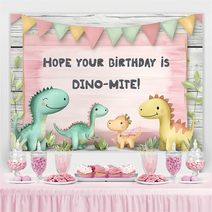 Custom Birthday Backdrops Cute Dinosaur Friends Backdrop UK CSH4-61