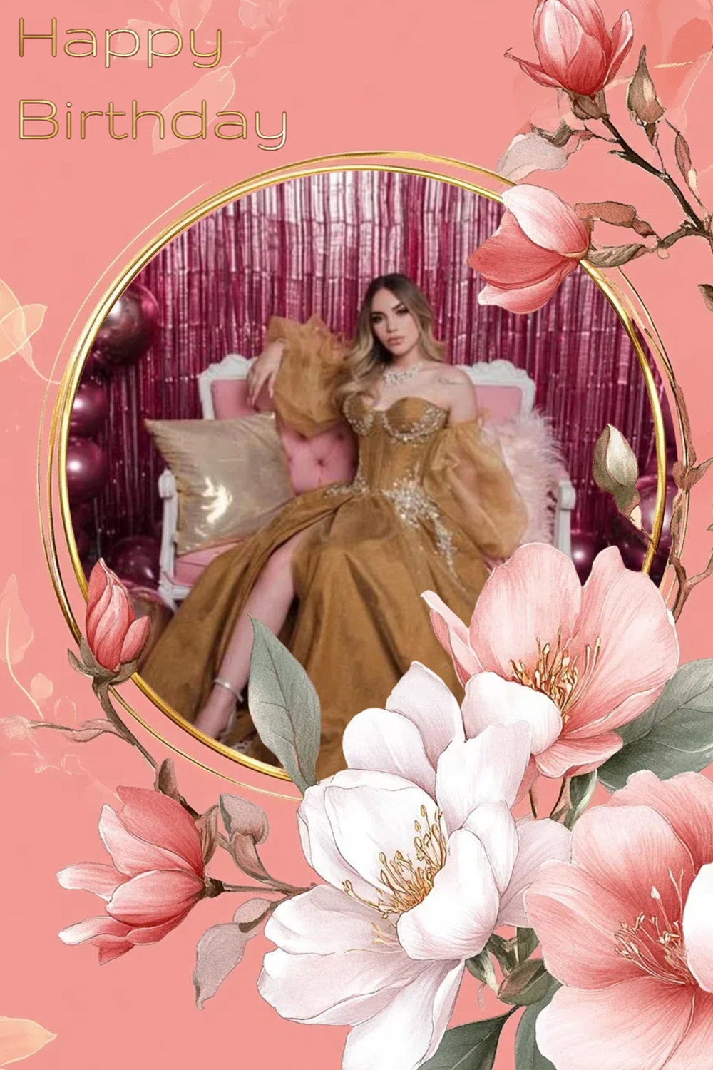 Custom Birthday Backdrops Vintage Bloom Backdrop UK CSH4-67