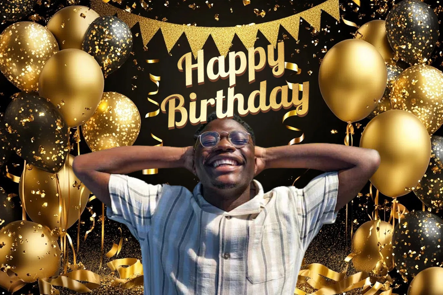 Personalized Birthday Backdrop Balloon Party Backdrop UK CSH4-68