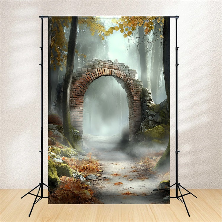 Autumn Forest Backdrop Autumn Stone Archway Backdrop UK CSH4-72
