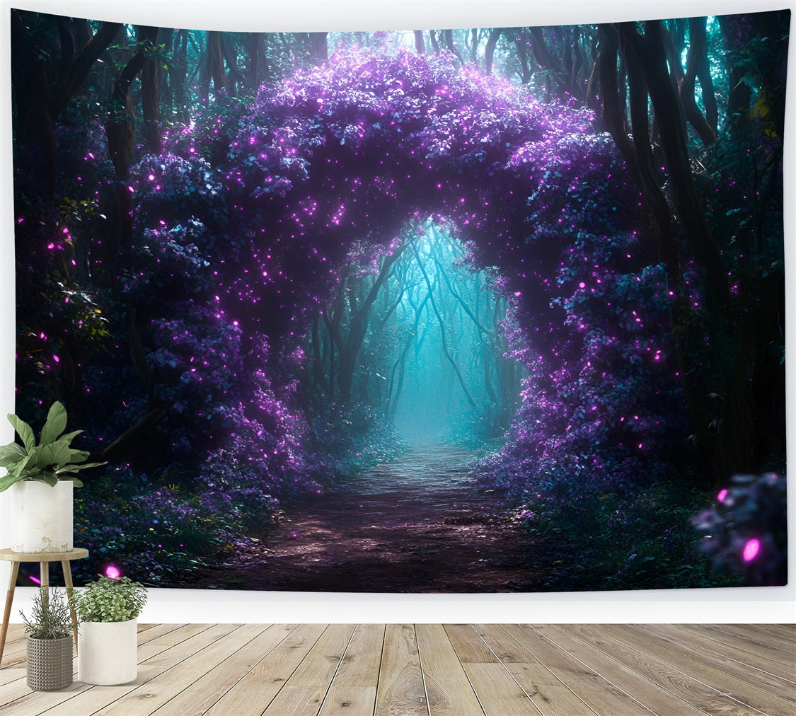 Forest Theme Backdrop Enchanted Flower Archway Backdrop UK CSH4-85