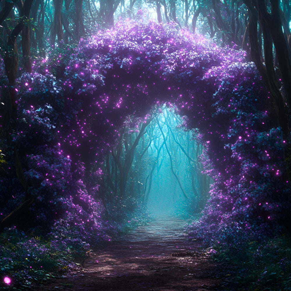 Forest Theme Backdrop Enchanted Flower Archway Backdrop UK CSH4-85